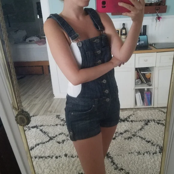 Refuge Denim overall shorts - Picture 6 of 7